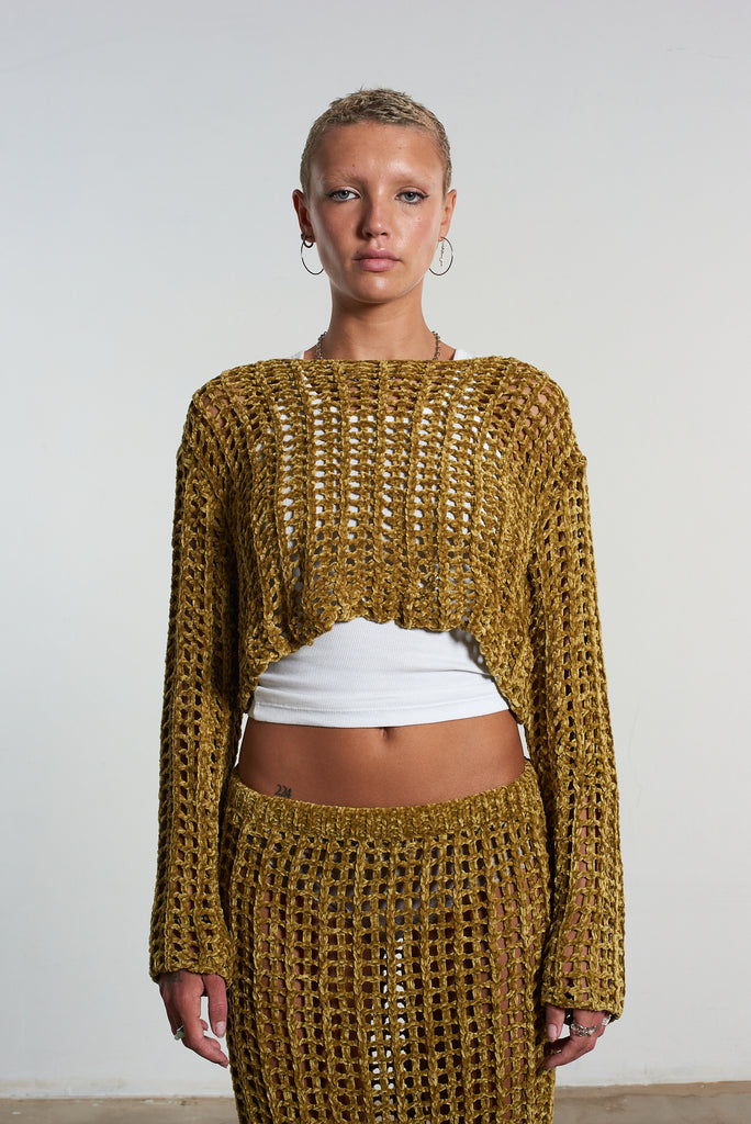 Cage Open Knit Top
