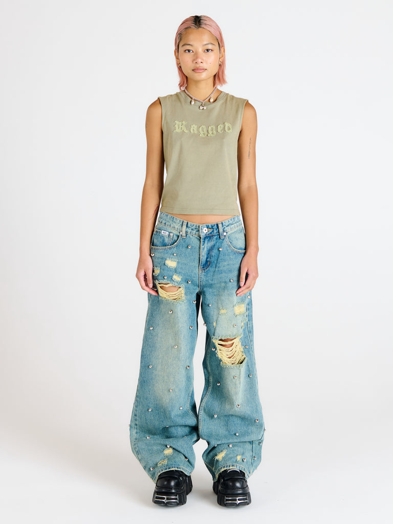 Dirty Wash Distressed Release Jean