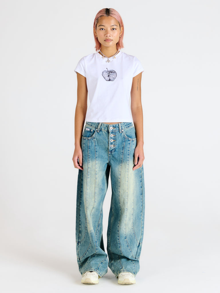 Panelled Dirty Wash Release Jean