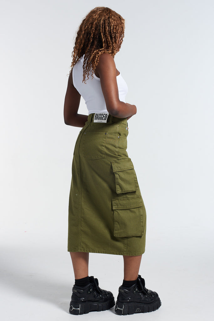 Soda Combat Skirt - Khaki