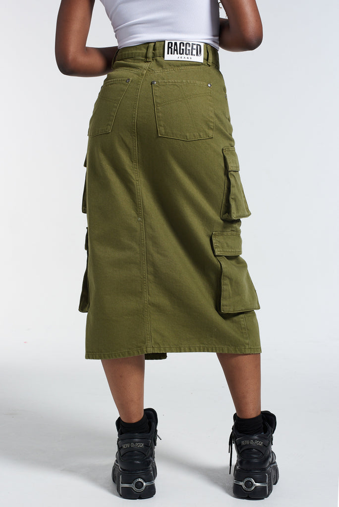 Soda Combat Skirt - Khaki