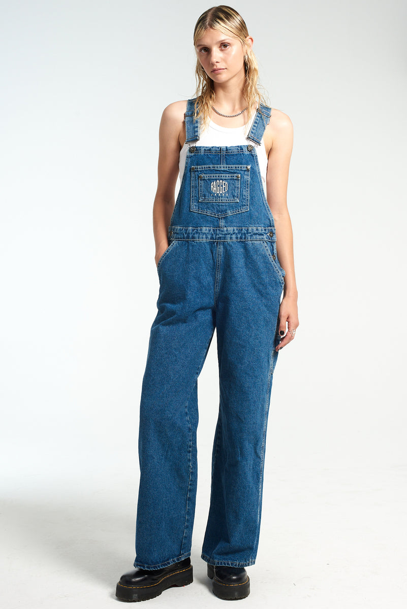 Women's Veado Overall In Washed Out Cotton In