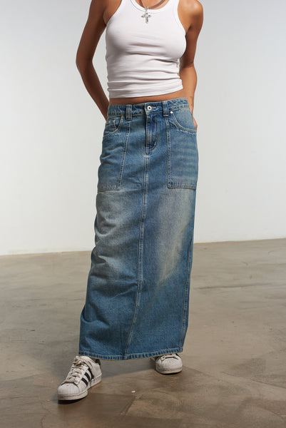 【BAON】Nir Carpender Cargo Long Skirt Amazon.com: Long Cargo Skirt for Women High Waist High Slit
