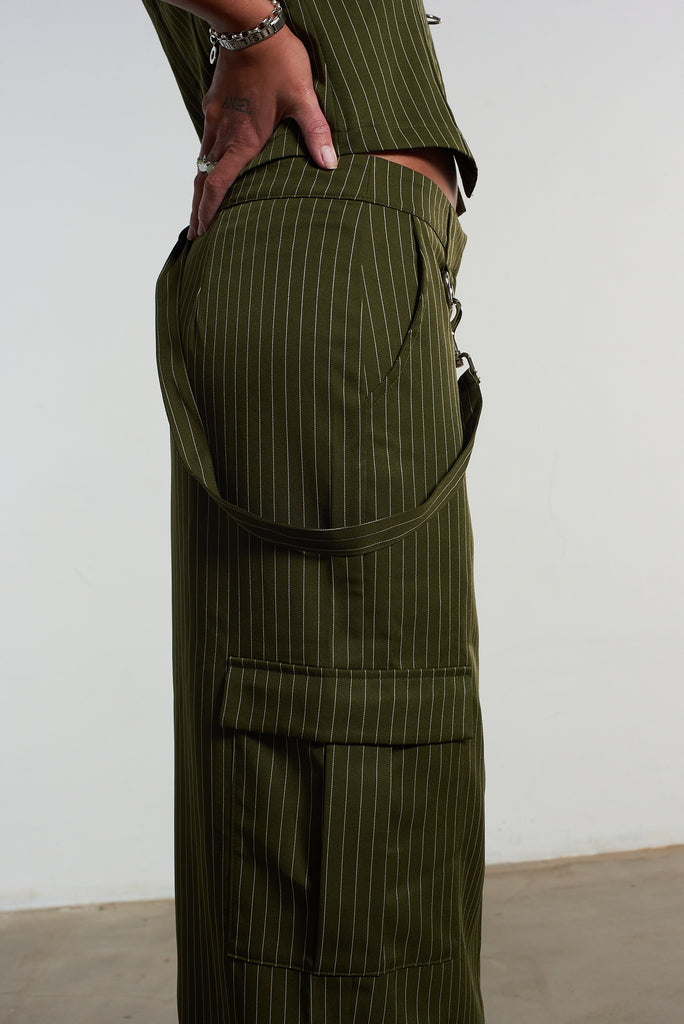 Villain Pinstripe Maxi Skirt