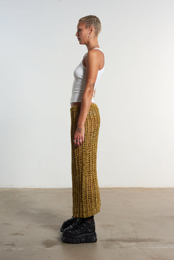 Cage Open Knit Maxi Skirt