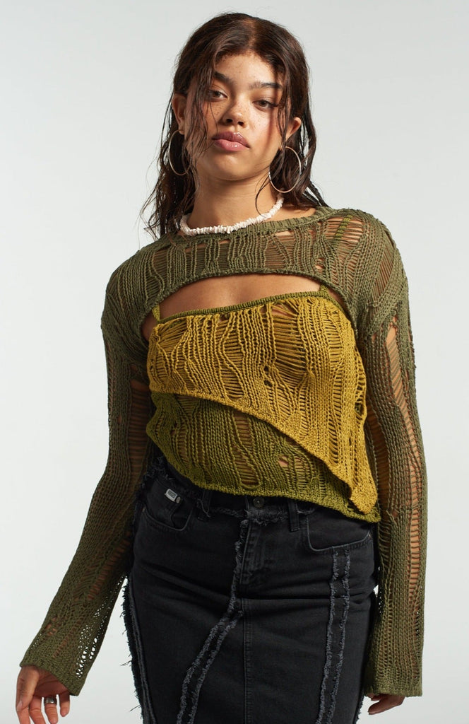 Ivy Layered Ladder Knit Top