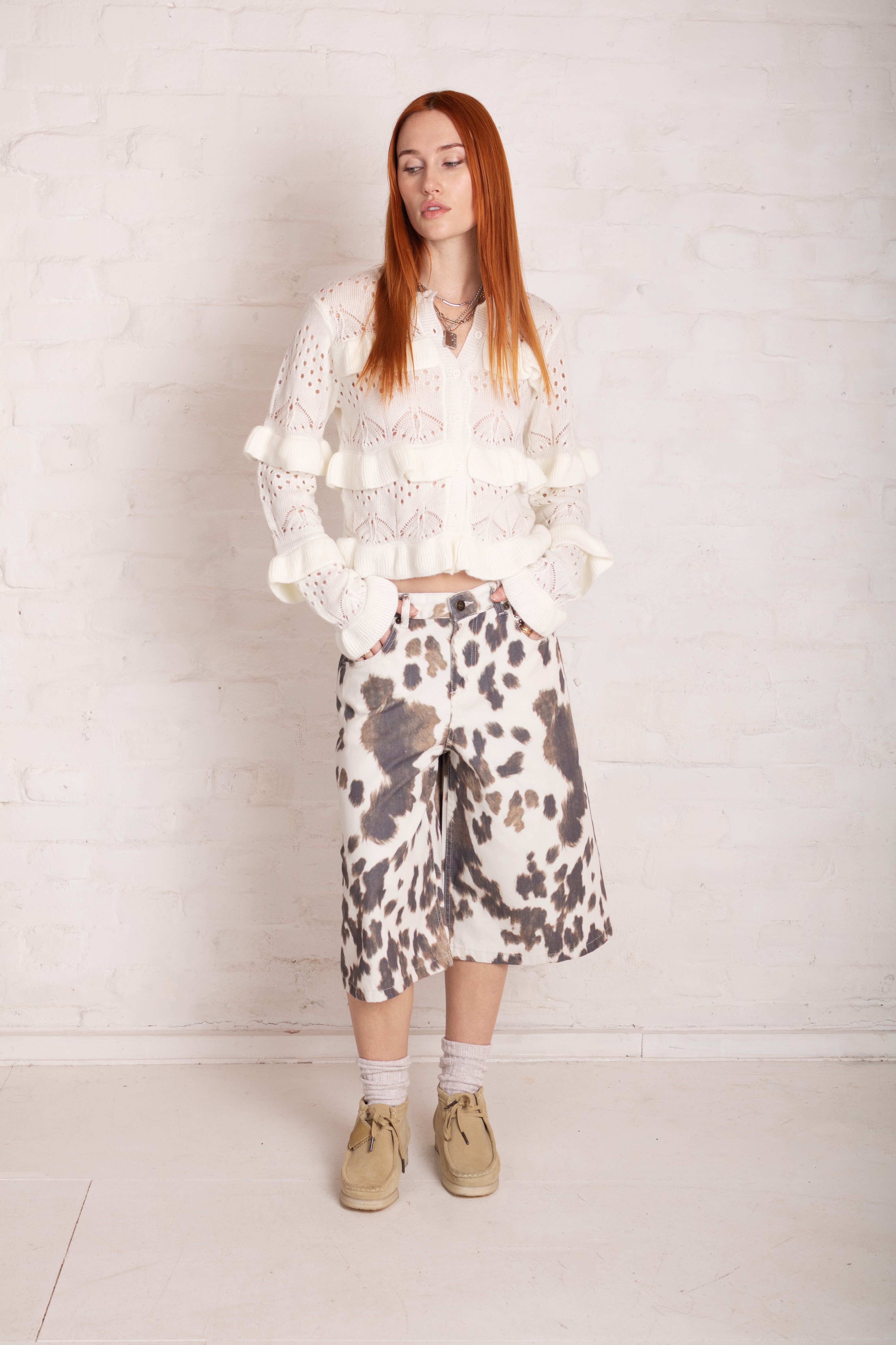 Hide Cow Print Release Jorts – The Ragged Priest