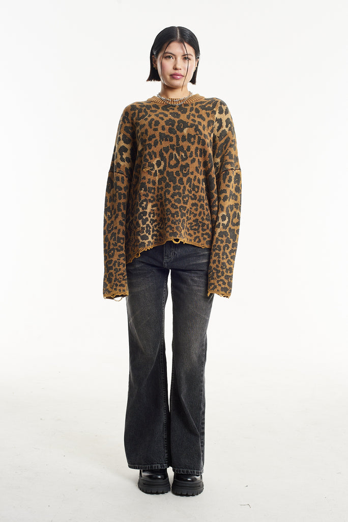 Tina Leopard Print Knit