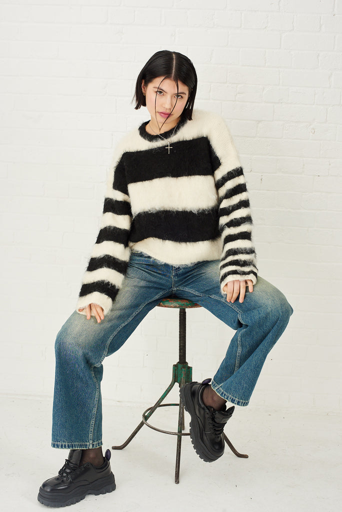 Humbug Fluffy Stripe Knit