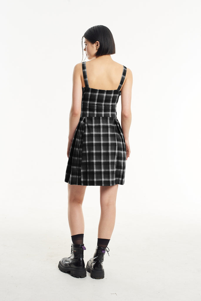 Monarch Check Corset Mini Dress