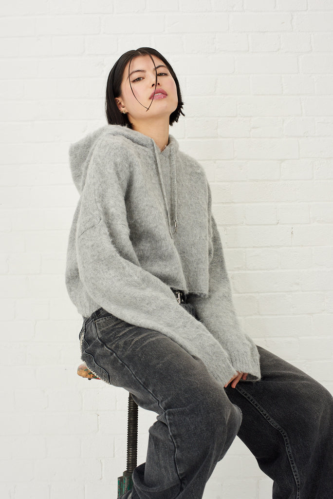 Arctic Fluffy Knit Hoodie