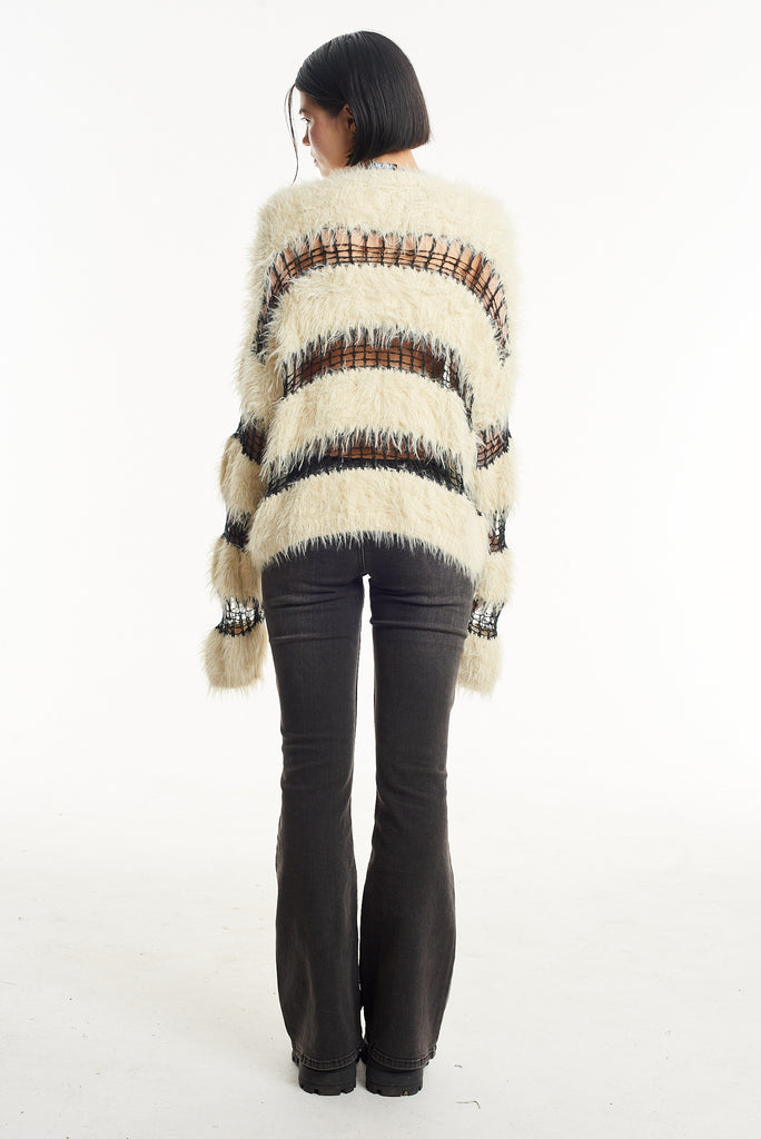 Beetle Contrast Stripe Knit