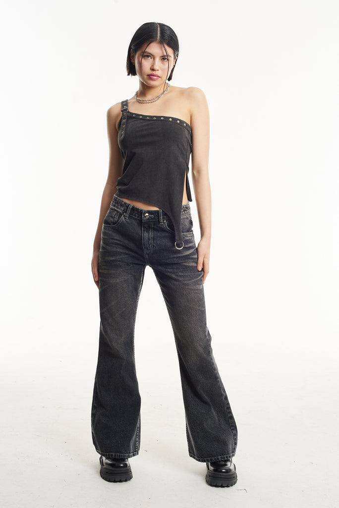 Alto Asymmetric Eyelet Top