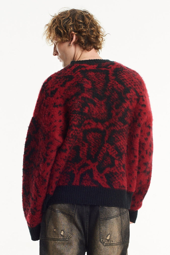 Evil Snake Print Knit Jumper