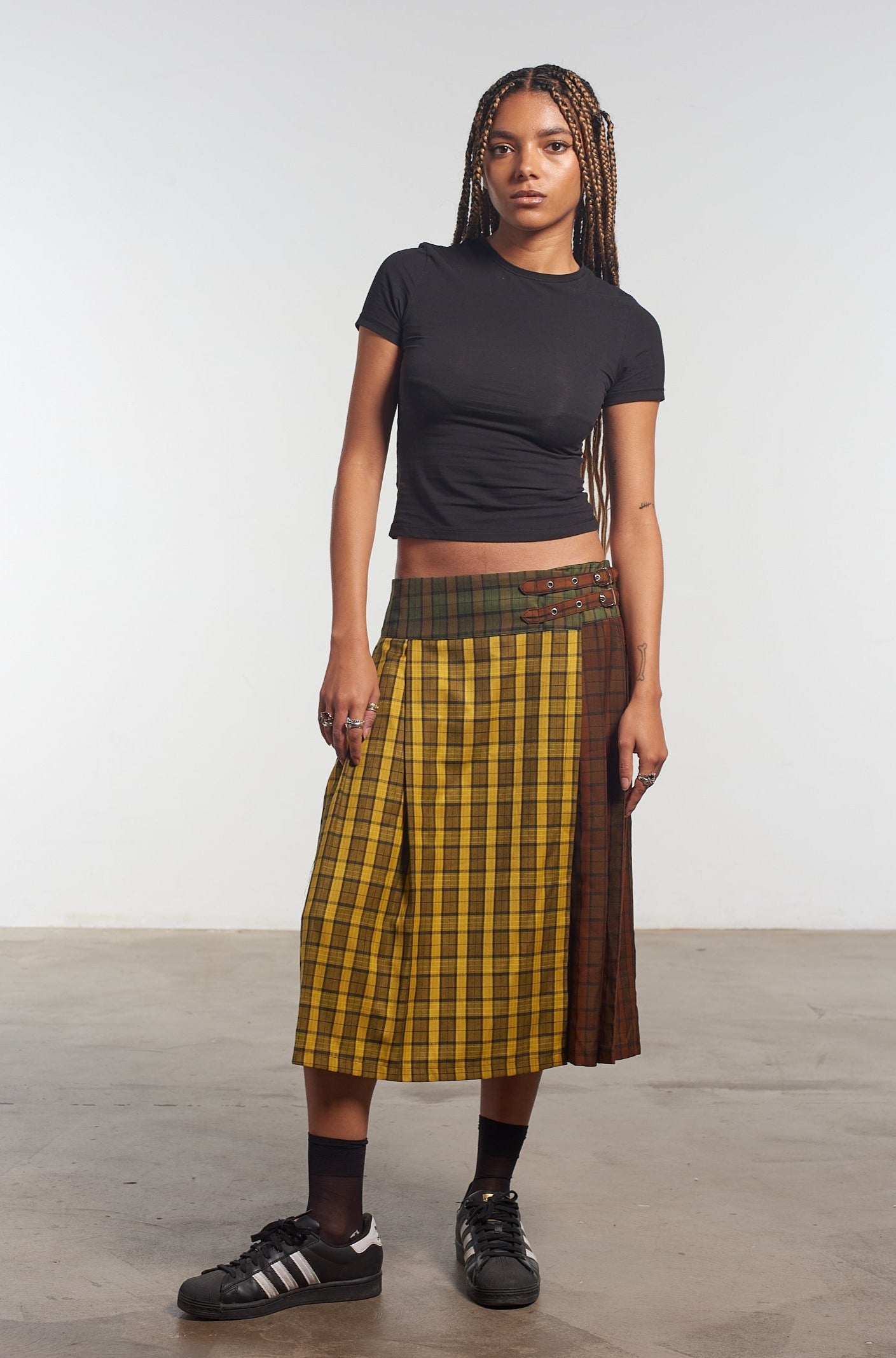 Midi Skirt Outfit Tartan Skirt Xl Viv Check Maxi Kilt – The Ragged
