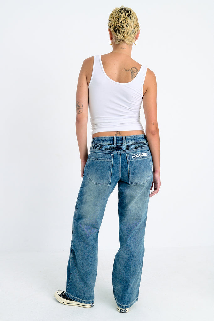 Auto Low Rise Dad Jean