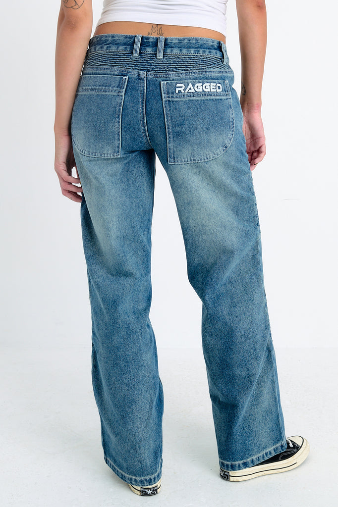 Auto Low Rise Dad Jean