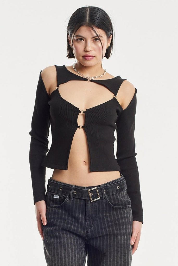 Lockhart Cut Out Long Sleeve Top