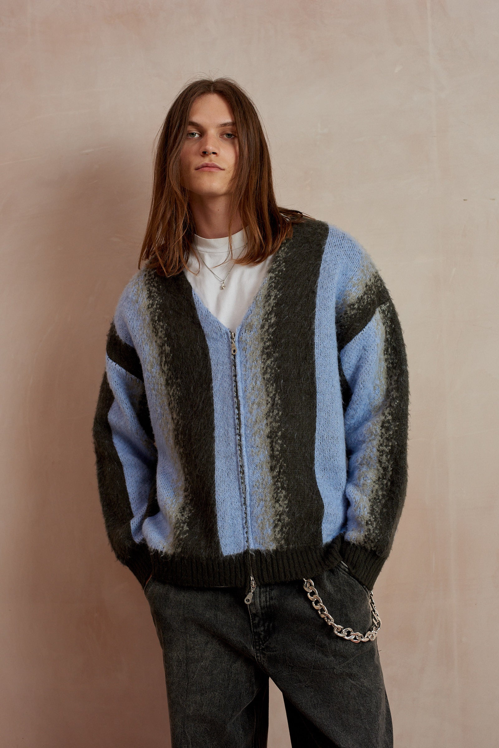 Ether Stripe Zip Up Knit – The Ragged Priest