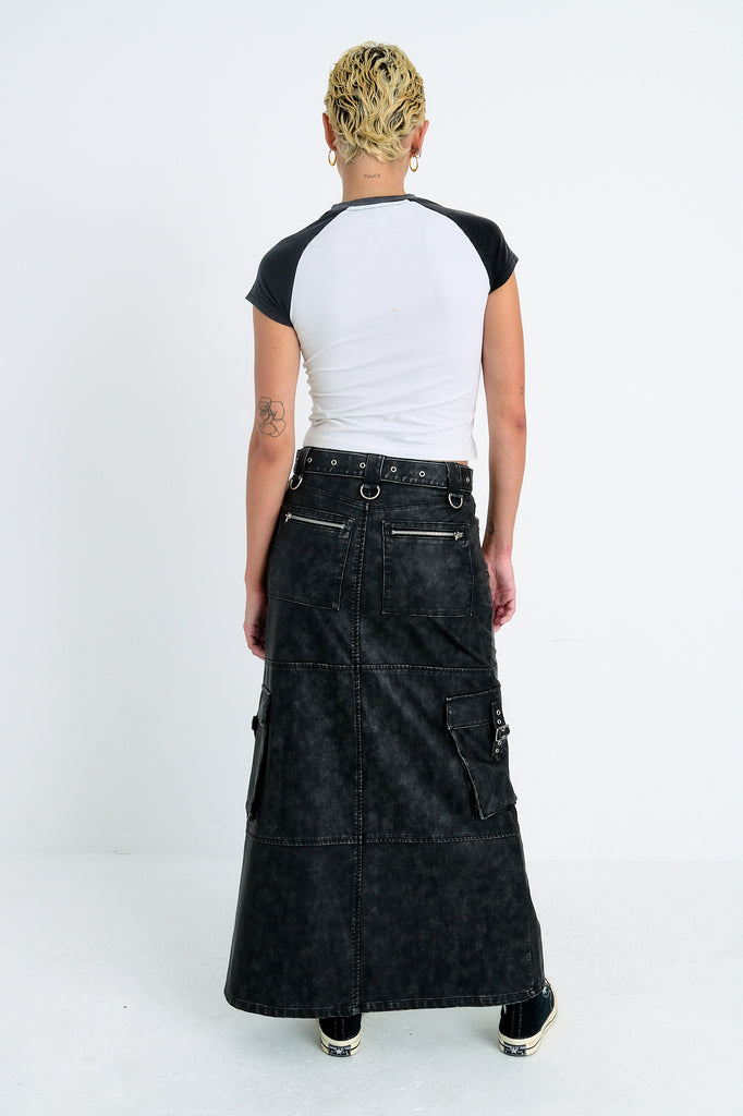 Mischief Faux Leather Maxi Skirt