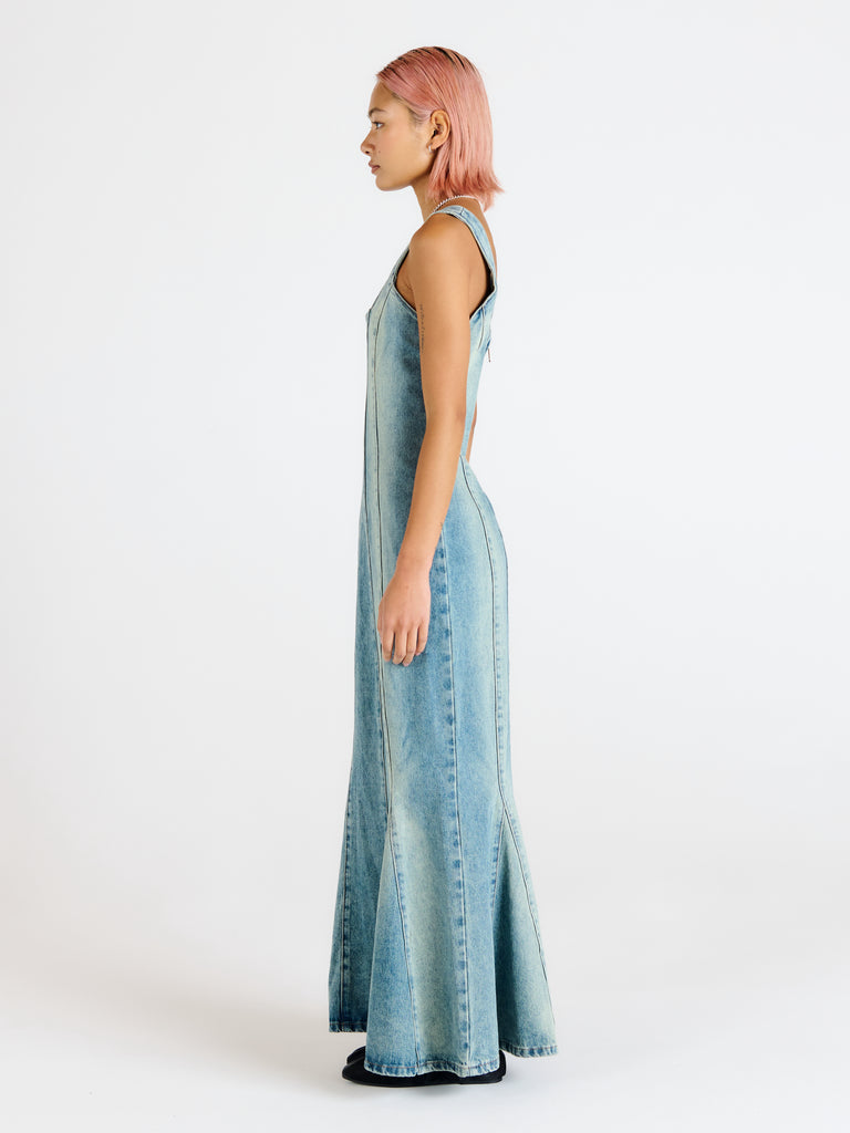 Miss World Denim Maxi Dress