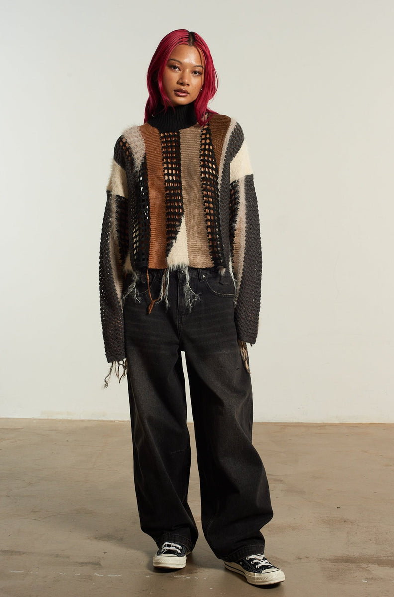Crafted Patchwork Cropped Knit – The Ragged Priest