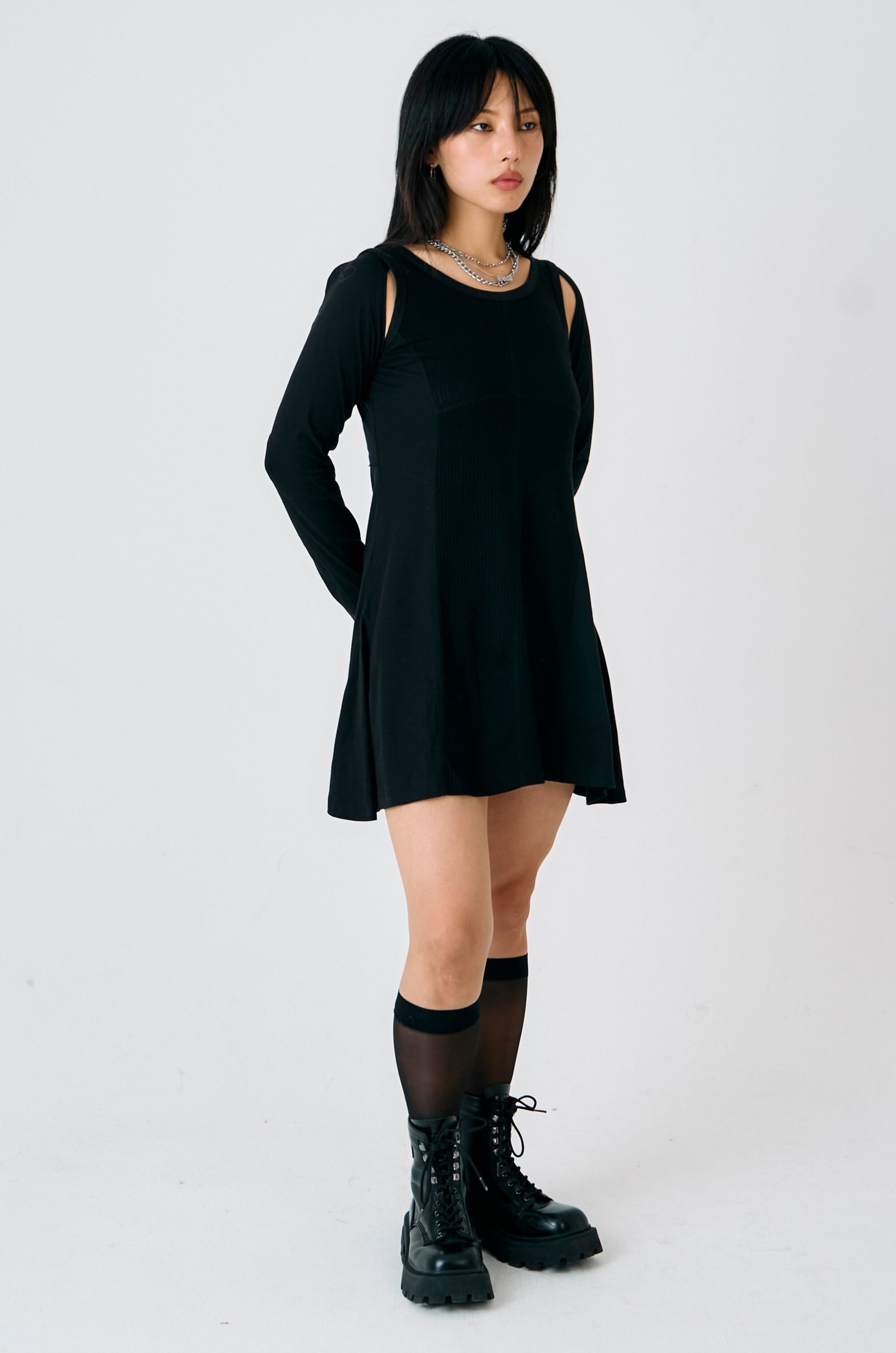 self portrait lace trim mini dress self-portrait - Black Lace Trim Knit Mini Dress