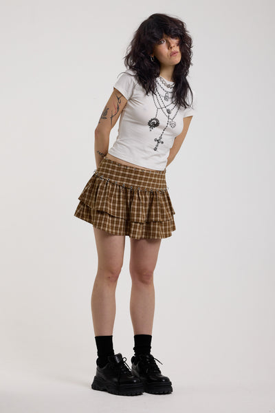 Scorch Grunge Check Ruffle Mini Skirt – The Ragged Priest