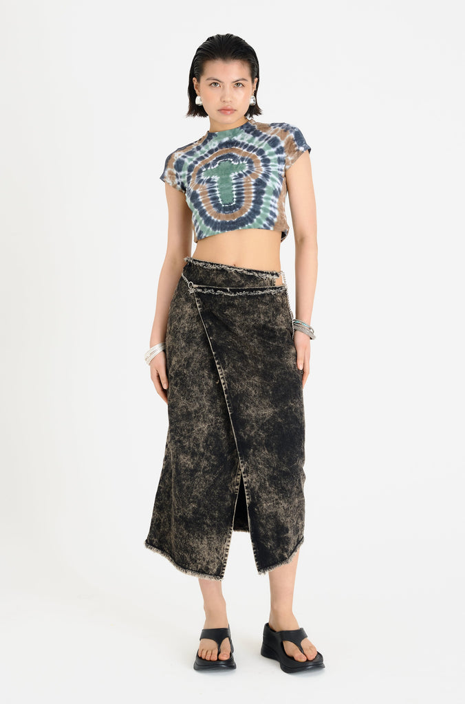 Rune Denim Maxi Skirt