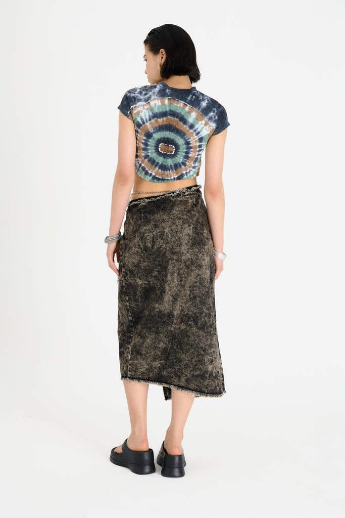 Rune Denim Maxi Skirt