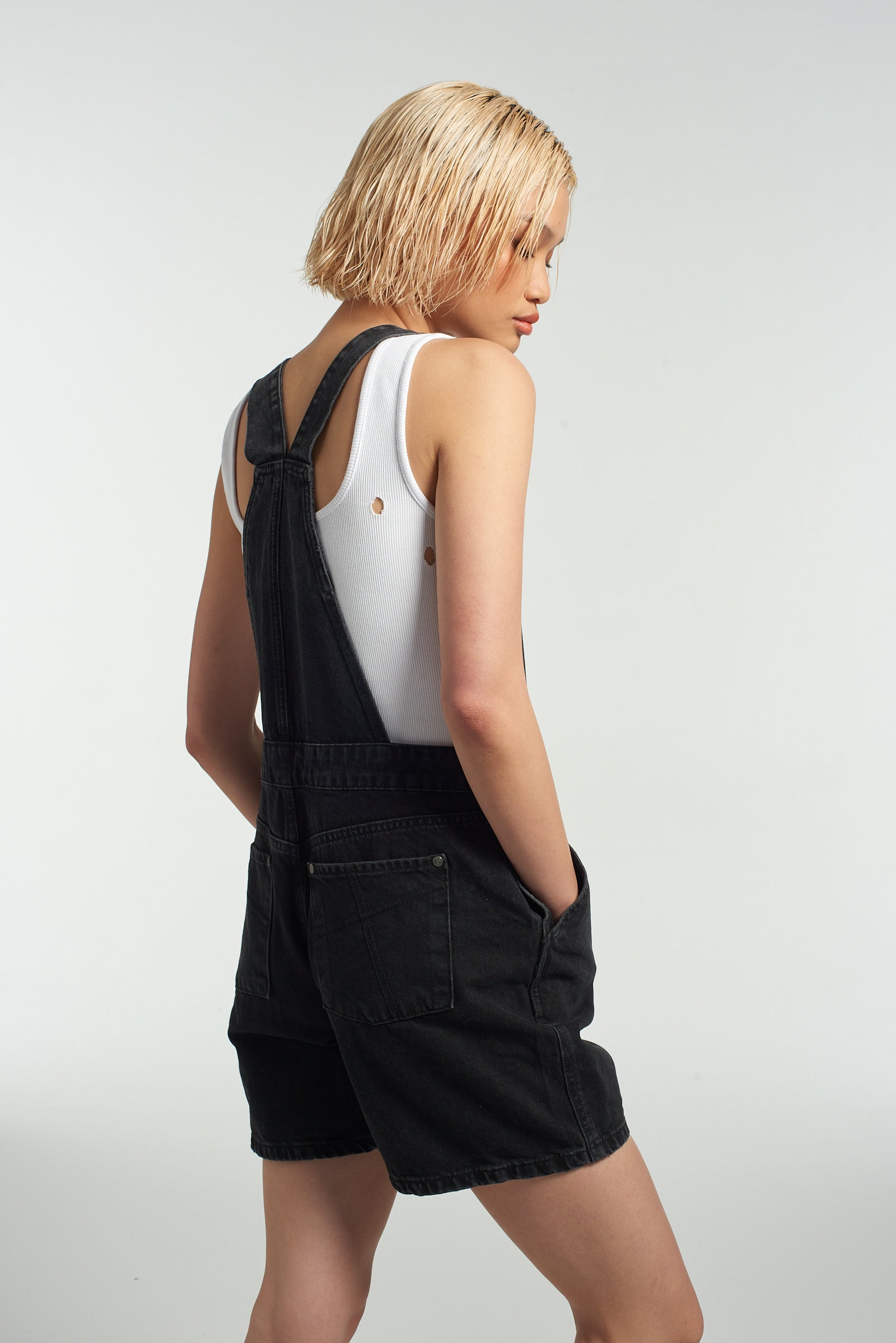 Topshop - Denim dungarees/overalls on Designer Wardrobe