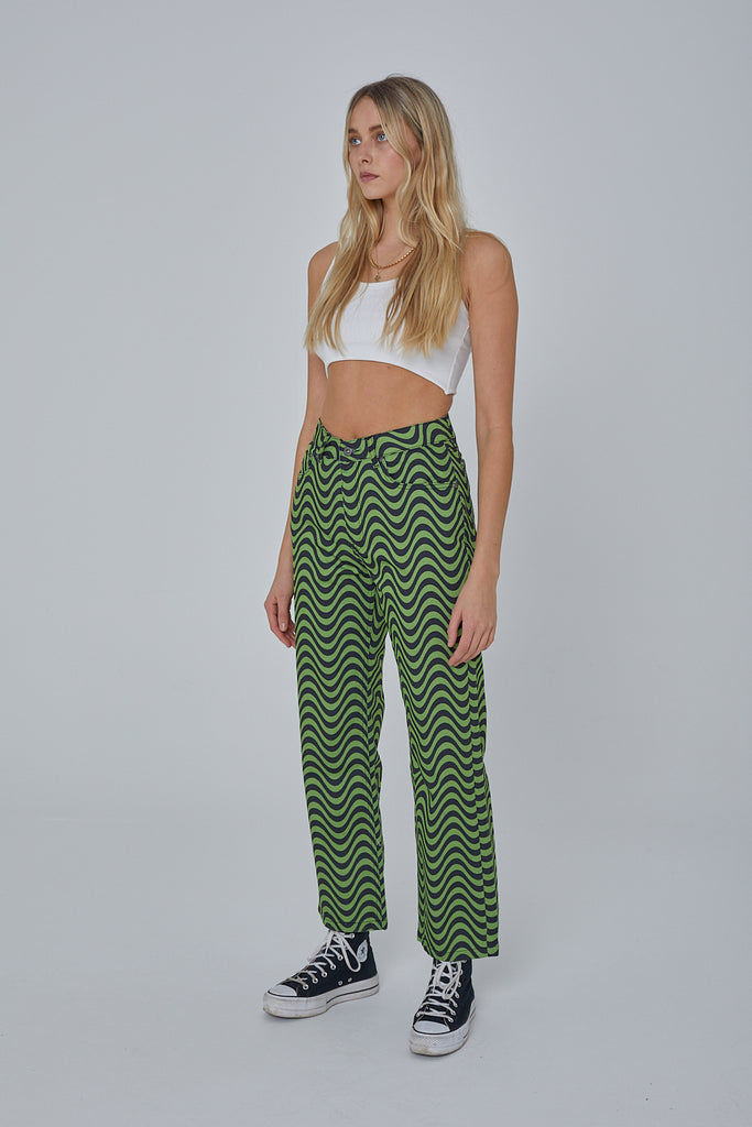 Wave Jean - Lime