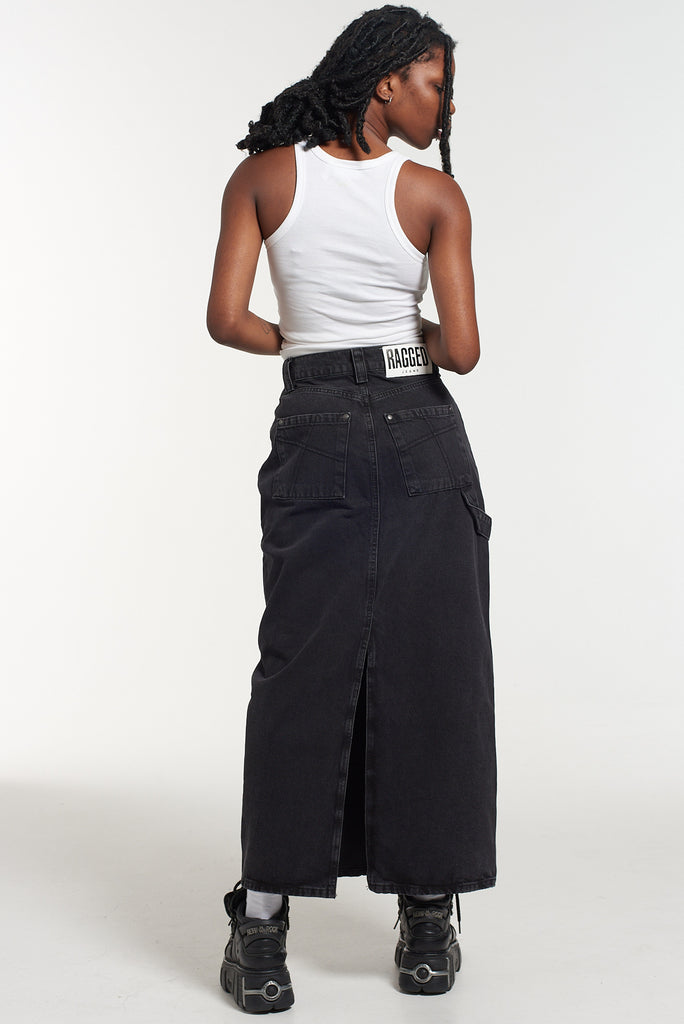 Carpenter Maxi Skirt - Charcoal – The Ragged Priest