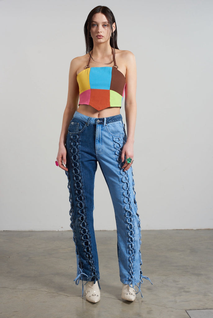 Rodeo Panelled Halter Top