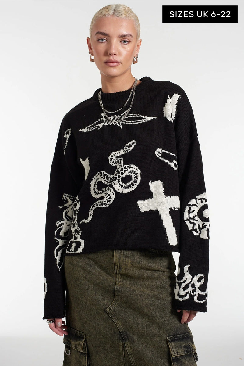 Vandal Knit Black – The Ragged Priest